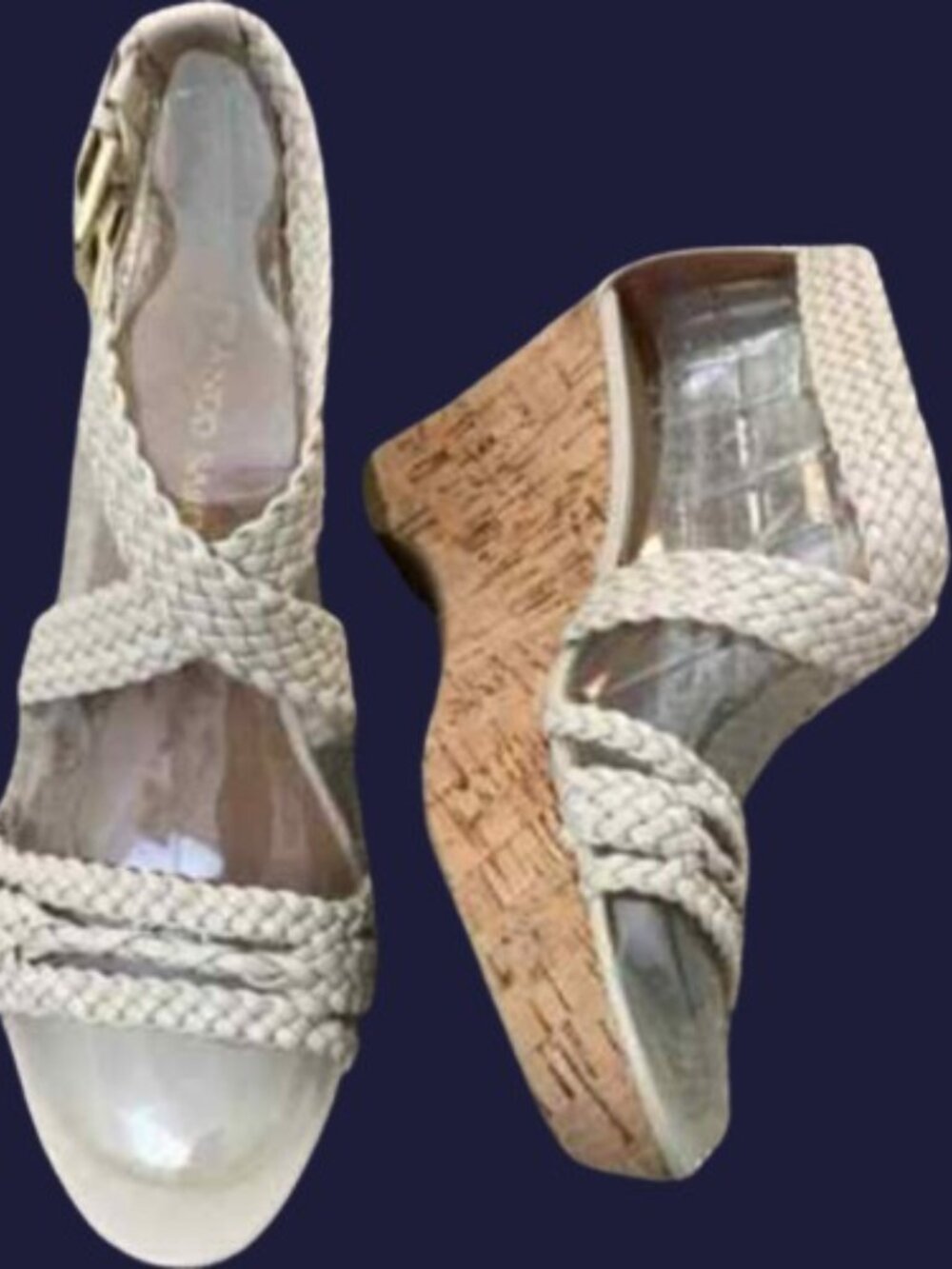 Franco Sarto Galli Braided Cork Wedges